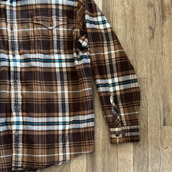 Mountain Khakis Men’s Brown Flannel Plaid Shirt XL - Picture 4 of 6